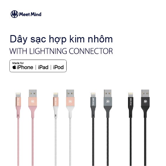 Đại lý thương hiệu Đài Loan｜Dây sạc APPLE Lightning MFI PET｜Yue Pin HUI