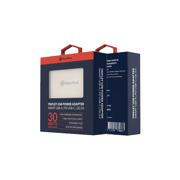 Đại lý thương hiệu Đài Loan｜Sạc nhanh Meet Mind PD+QC 3.0 30W｜Yue Pin HUI