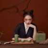 Đại lý thương hiệu Đài Loan｜ bộ pha trà trúc quân tử (Xanh men)｜Yue Pin HUI