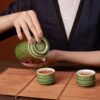 Đại lý thương hiệu Đài Loan｜ bộ pha trà trúc quân tử (Xanh men)｜Yue Pin HUI