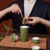 Đại lý thương hiệu Đài Loan｜ bộ pha trà trúc quân tử (Xanh men)｜Yue Pin HUI