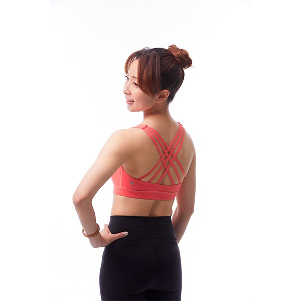 Đại lý thương hiệu Đài Loan｜[ASYogaPants]Áo Bra biết "thở-Cam san hô｜Yue Pin HUI